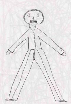 Desenhos de crianças indefesas que indicam que elas sofreram abuso